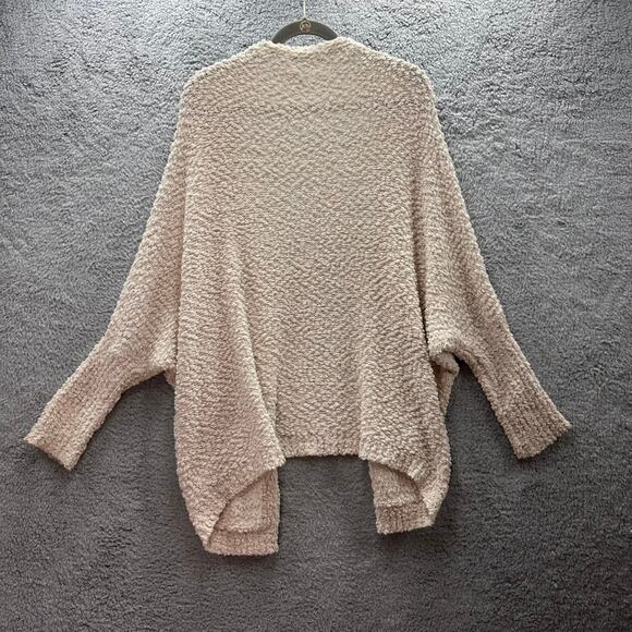 Umgee Medium Cream Open Front Cardigan Oversized Comfort Casual Front Pockets - Picture 6 of 8